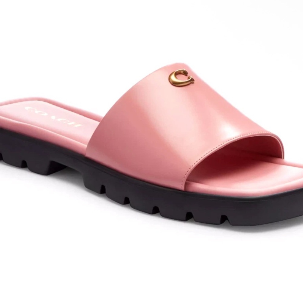 Coach Blush Pink Slide Sandals - Picture 1 of 6